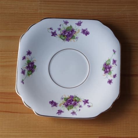 イギリス アンティーク食器 Duchess ダッチェス すみれ花柄 角皿 プレート 21cm #181214 ヴィンテージ 食器 レトロ ...