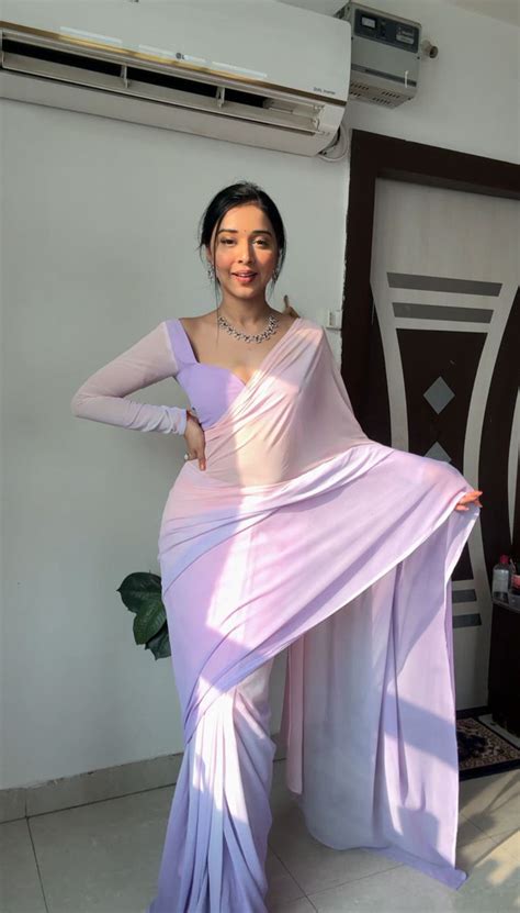 Dissemble 1-Minute Ready To Wear Multi Color Georgette Saree – Annerafab