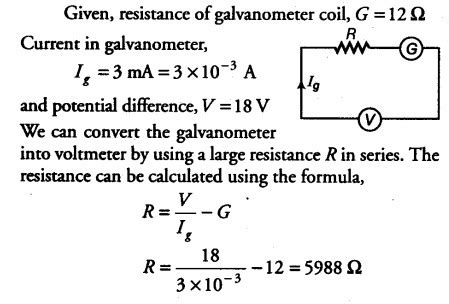A galvanometer coil has a resistance of 12 Q - CBSE Class 12 Physics ...