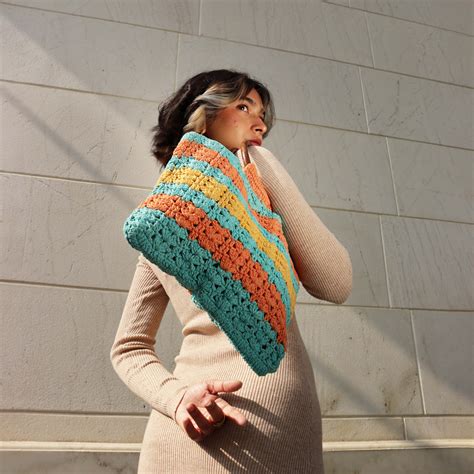 Boxy Crochet Handle Bag – Itihasikala