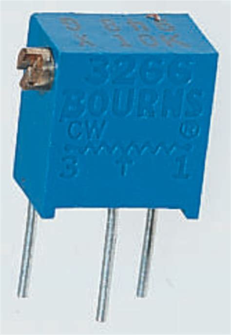 3266X-1-104LF Bourns | 100kΩ, Through Hole Trimmer Potentiometer 0.25W ...