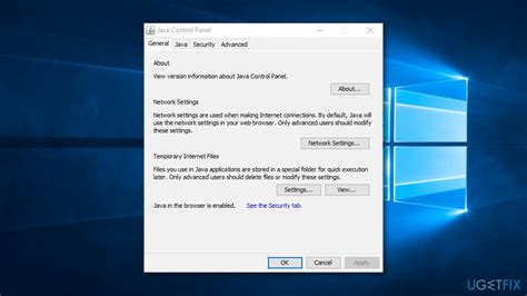 Image result for Java Control Panel Windows 10 Not Found