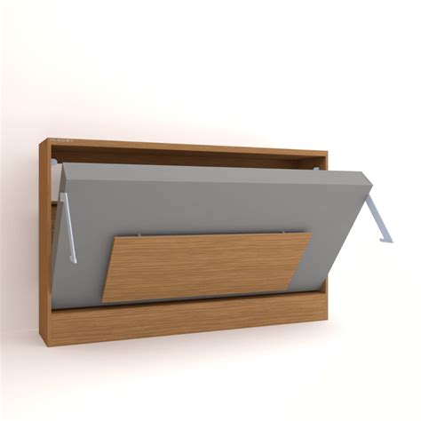 Single Size Horizontal Bed With Desk – InvisibleBed.com