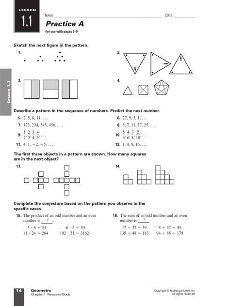 Geometry Worksheet 1.1 Answer Key 的图像结果