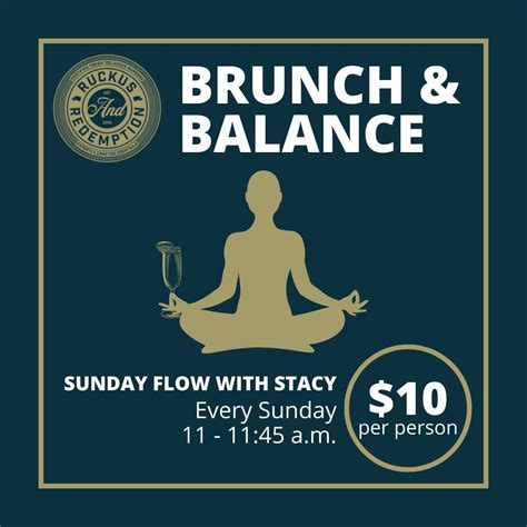 Brunch & Balance at Ruckus & Redemption, 220 Barnes Street South, Suite ...