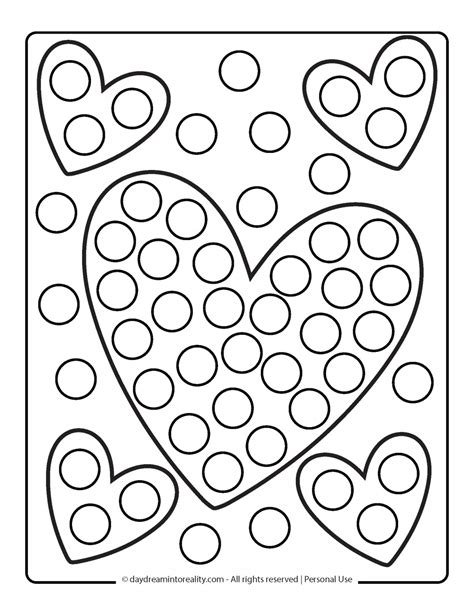 25+ Free Valentine's Day Dot Marker PDF Pages | Dot markers, Dot marker ...