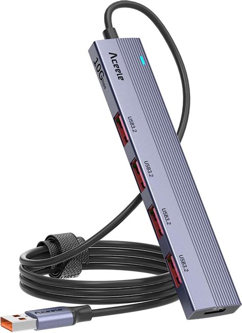 Aceele 10Gbps USB 3.2 Hub with 4 USB A 3.2 Ports, USB 3.2 Gen 2 ...