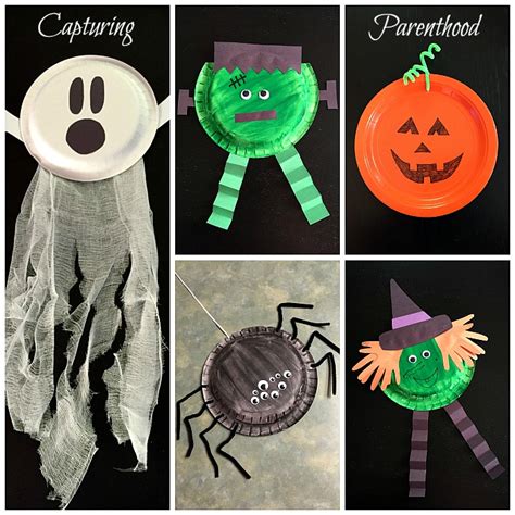 Paper Plate Halloween Crafts • Capturing Parenthood
