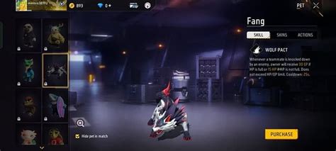 Pet: 3 बड़े कारण क्यों Free Fire MAX में Fang पेट का इस्तेमाल करना चाहिए