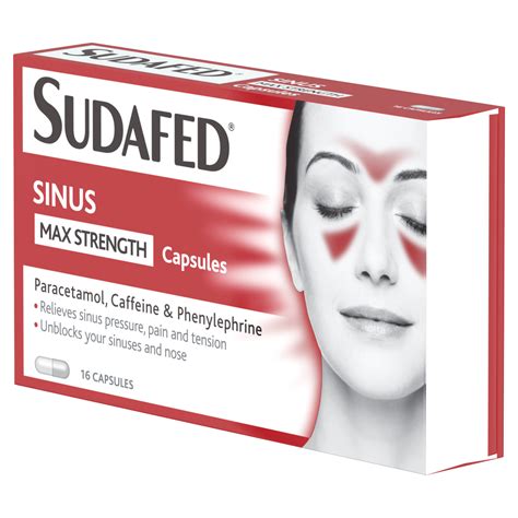 Sudafed Sinus Max Strength Capsules Pack of 16 - One Stop