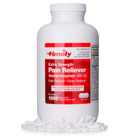 Extra-Strength Acetaminophen 500 Mg Generic Tylenol, 42% OFF