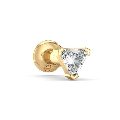 DAMAS TRILLION CUT LAB GROWN DIAMOND NOSE PIN, GOLD – Everyday
