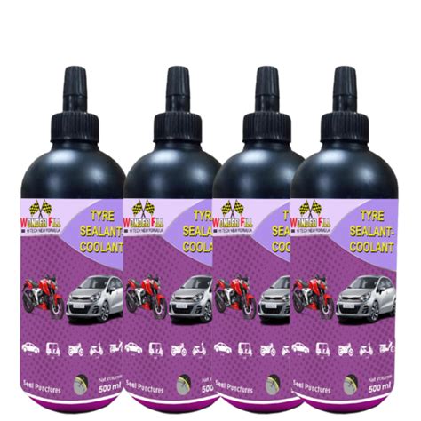 WONDERFILL COMBO 4 CAR PUNCTURE SEALANT COOLANTS GEL 2000 ML ...