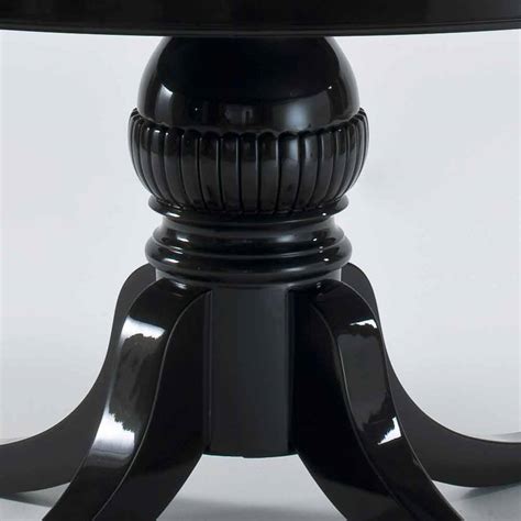 Round dining table Akim in glossy mahogany Ø 150 cm, classic design