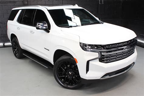 White Tahoe With Black Rims