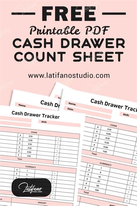 Free Printable Cash Drawer Count Sheet | All FREE Printables