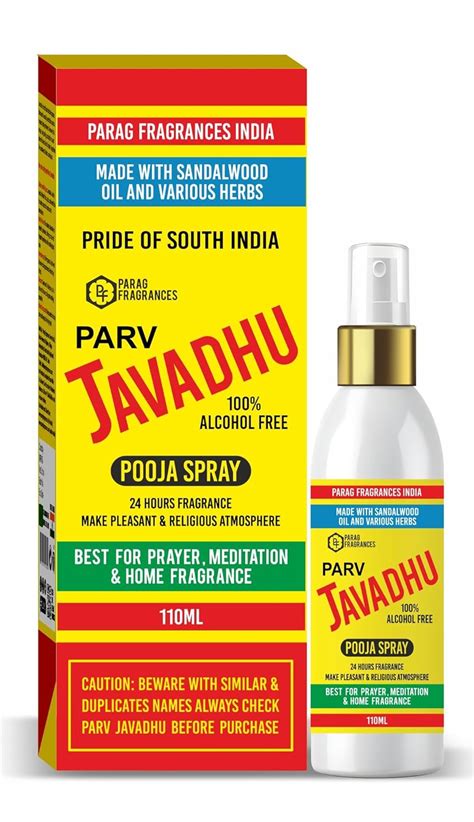Parag Fragrances Parv Javadhu Bath Perfume 110ml For All Day Freshness ...