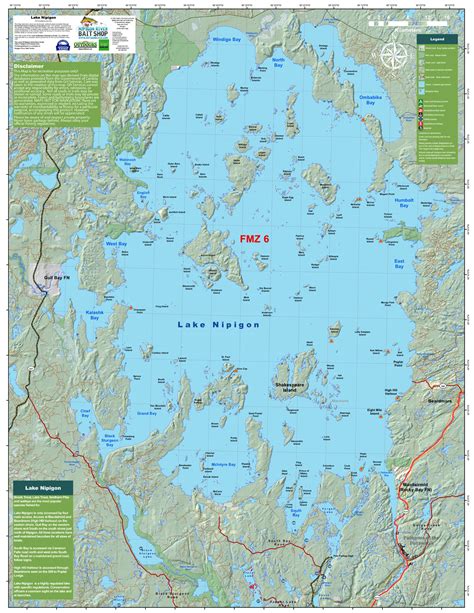 New Map - Lake Nipigon - Northwest Ontario Out Doors