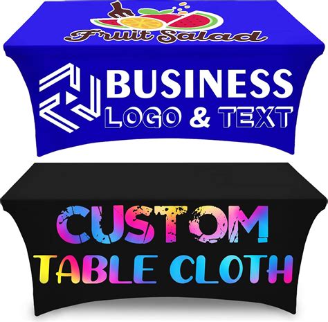 Amazon.com: Uoffice5 Custom Table Cloth with Business Logo 4 FT ...
