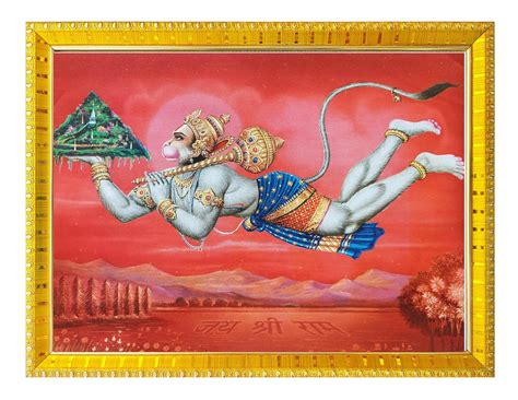 Koshtak Hanuman Bajrangbali With Dronagiri Mountain Flying Religious ...