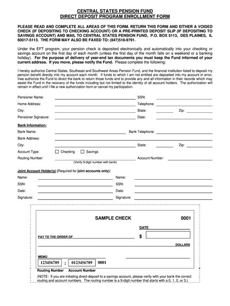2013-2026 IL Pension Direct Deposit Program Enrollment Form - Blank ...