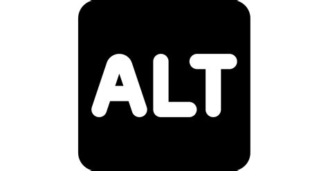 Alt key alt pc windows keyboard alt button shortcut typography interface command ui square ...