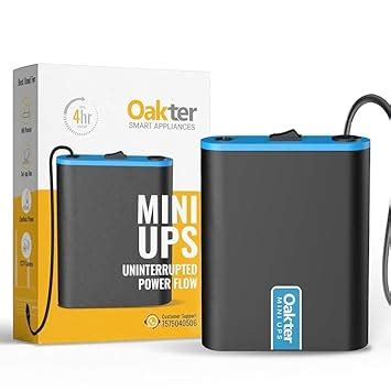 Oakter Mini UPS for 12V WiFi Router Broadband Modem | Backup Upto 4 ...