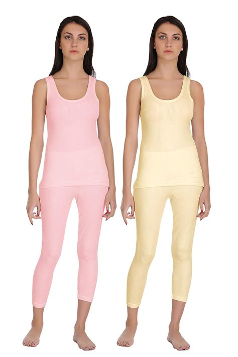 Selfcare Women's Cotton Blend Thermal Set (Pack of 2 Set)(SW0294-2XS ...