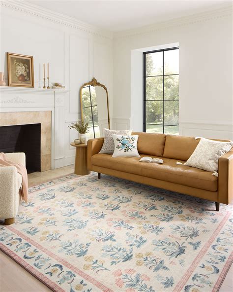 Snapklik.com : Rifle Paper Co. Eden Collection EDE-01 Mughal Rose Blush 2-3" X 3-9" Accent Rug ...
