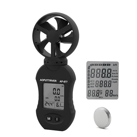 RQ-877Handheld Anemometer, Digital Wind Speed CFM Meter Gauge Air Flow ...