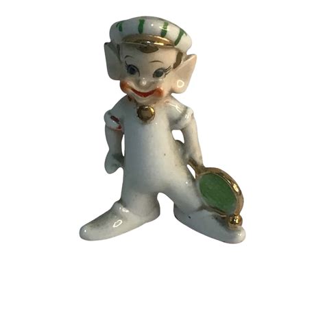 Vintage Pixie Elf Tennis Player figurine