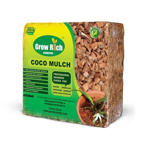 GROW RICH Coco Mulch For Ornamental Plant & Orchid/Orchid Potting Mix ...