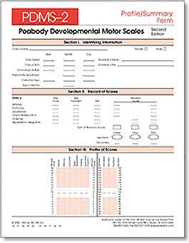 Buy Pdms-2 Peabody Developmental Motor Scales – Pdms–2 Profile/summary ...
