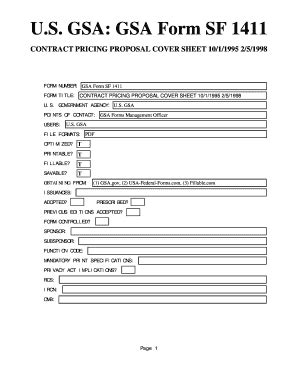 Fillable Online sf 1411 Fax Email Print - pdfFiller