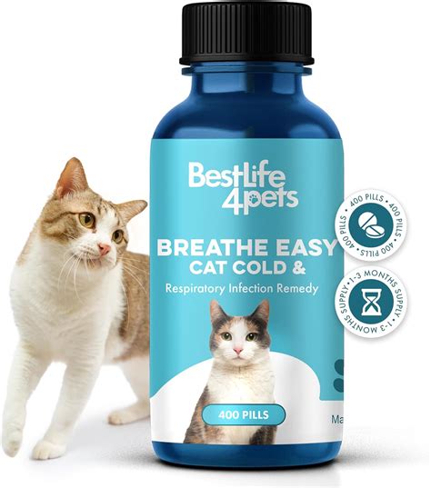 Cat Cold & Respiratory Infection Remedy, Breathe Easy Upper Respiratory Treatment for Cats ...