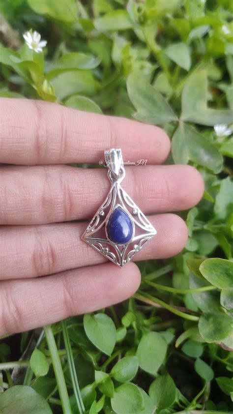 Lapis Lazuli Pendantsterling Silver Pendanthandmade - Etsy India