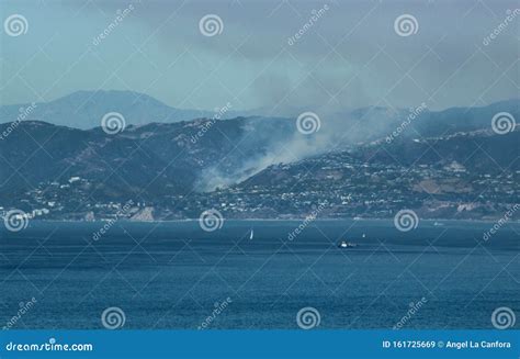 The Palisades Fire As Seen from the Palos Verdes Peninsula, Los Angeles ...