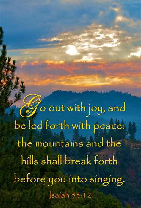 Isaiah 55:12 | Favorite bible verses, Bible verses, Bible verses quotes ...