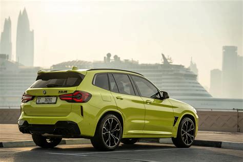 Rent BMW X3M Competition Yellow in Dubai - SUV - Octane.Rent