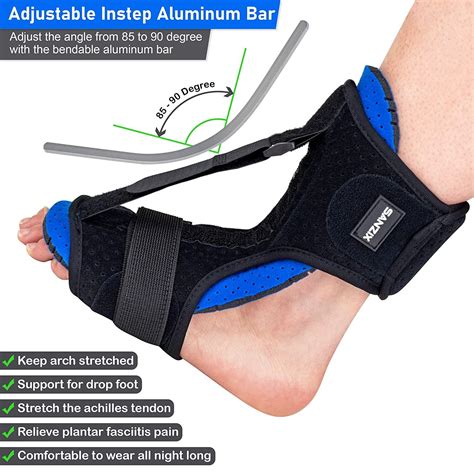 Sanzix Plantar Fasciitis Night Splint - Adjustable Brace for Arch Pain ...