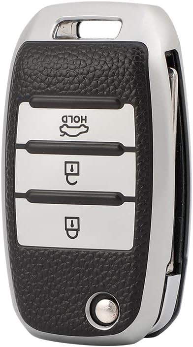 DHIHAA® Premium Soft TPU Leather Pattern Key Cover Compatible with KIA ...