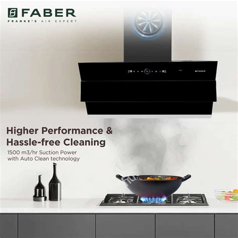 FABER HOOD COMET BLDC FL HC BK 90 AUTOCLEAN CHIMNEY Auto Clean Wall ...