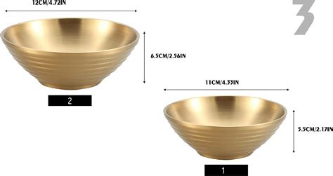 Buy Beacaden Ramen Bowls Stainless Steel Serving Bowls Insulated Bowls ...