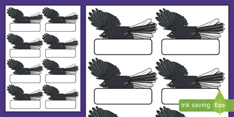 Fantail Self-Registration Labels Template