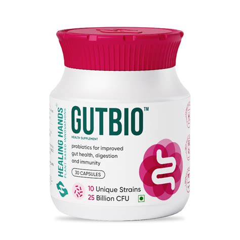 GutBio Probiotics for Good Gut I 30 Caps I 10 Strains 25 Bn CFU