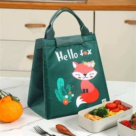 Buy NFI Essentials Green Printed Lunch Bag Online