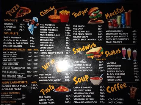 Menu at Galaxy Pizza Planet, Chabbewal