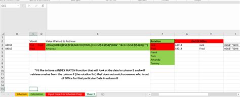 Index MATCH Formula Returns a Value of 0 的图像结果