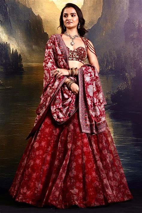 Gorgeous Maroon Bridal Lehenga Designs with Prices and Styling Tips