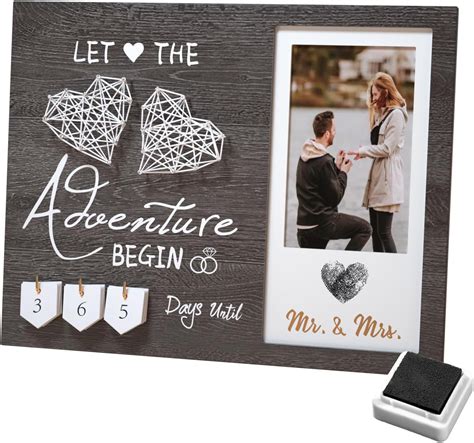 Amazon.com - Engagement Gifts for Couple, Wedding Countdown Heart ...